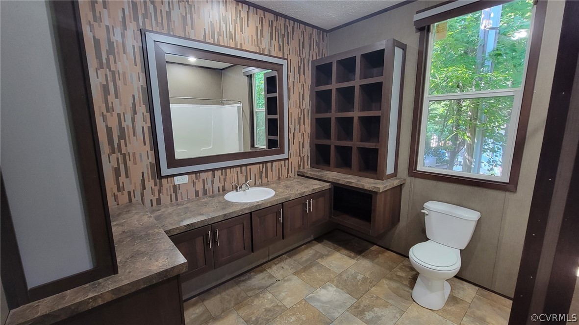 129 Locust Drive Bracey, VA 23919 - Photo 8 of 27 a bathroom with a toilet sink and mirror