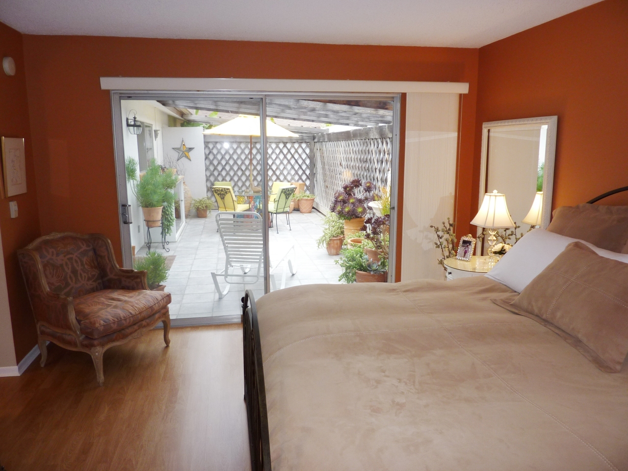 4120 Foothill Road Santa Barbara, CA 93110 - Photo 7 of 29 Master Suite with Patio View