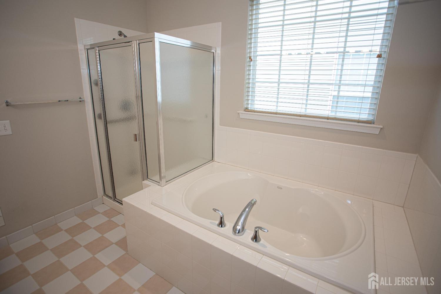 247 Spring Meadow Way Monroe Township, NJ 08831 - Photo 18 of 32 a bathroom with a tub and shower