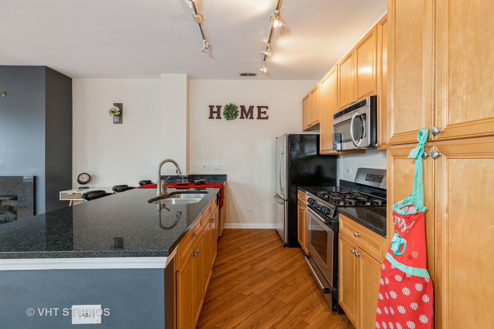1500 South Halsted Street, Unit 3B Chicago, IL 60607 - Photo 11 of 33 a kitchen with stainless steel appliances granite countertop a sink and a stove