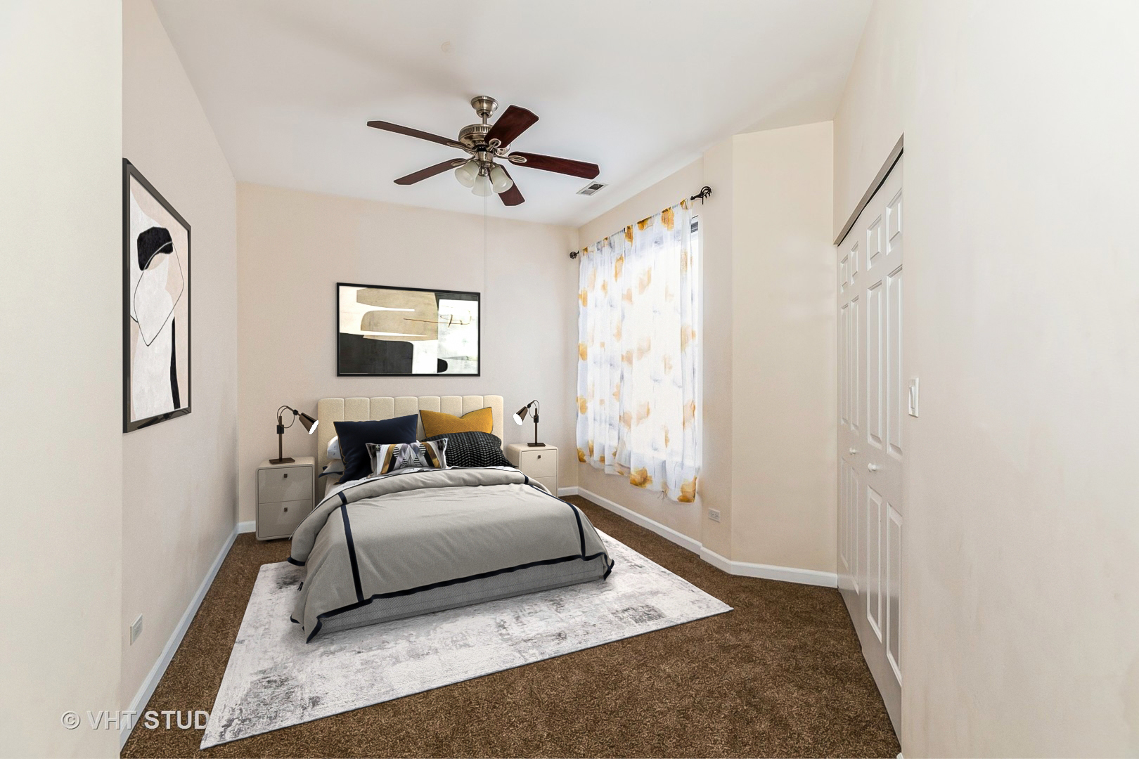 1500 South Halsted Street, Unit 3B Chicago, IL 60607 - Photo 23 of 33 a bedroom with a bed and a window