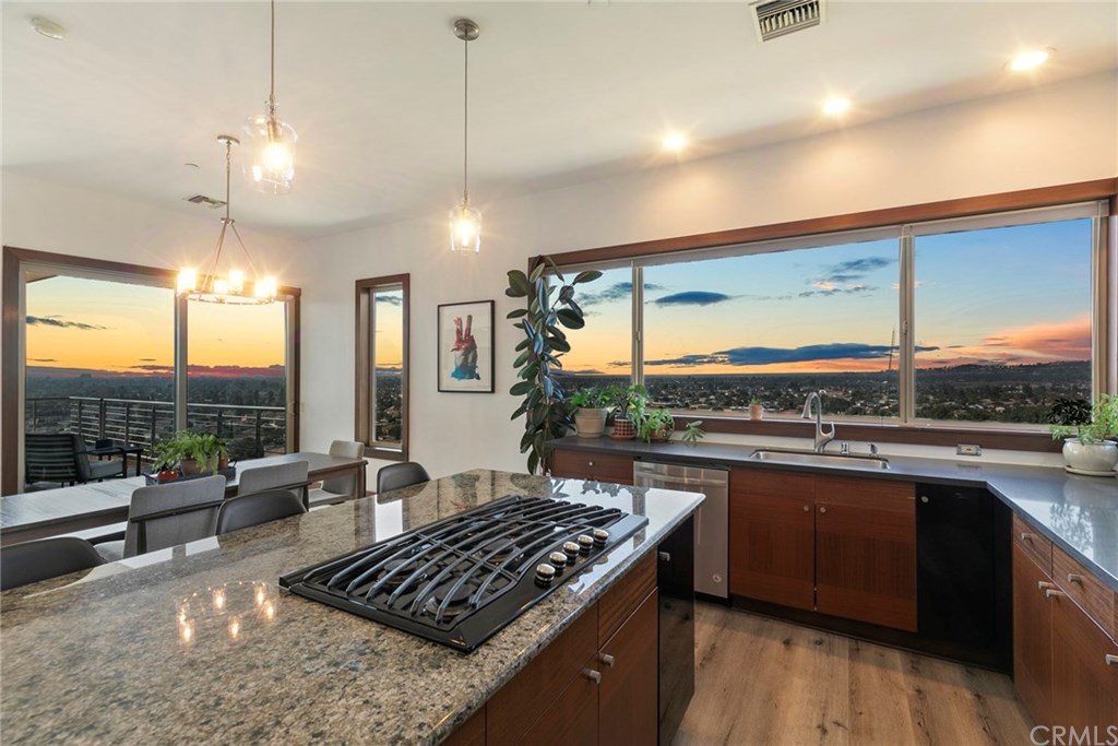 Well appointed kitchen with views.