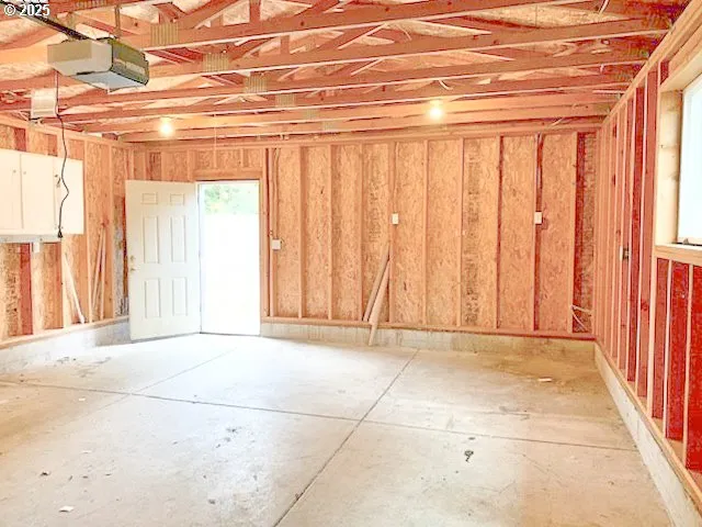 a view of a room with a window