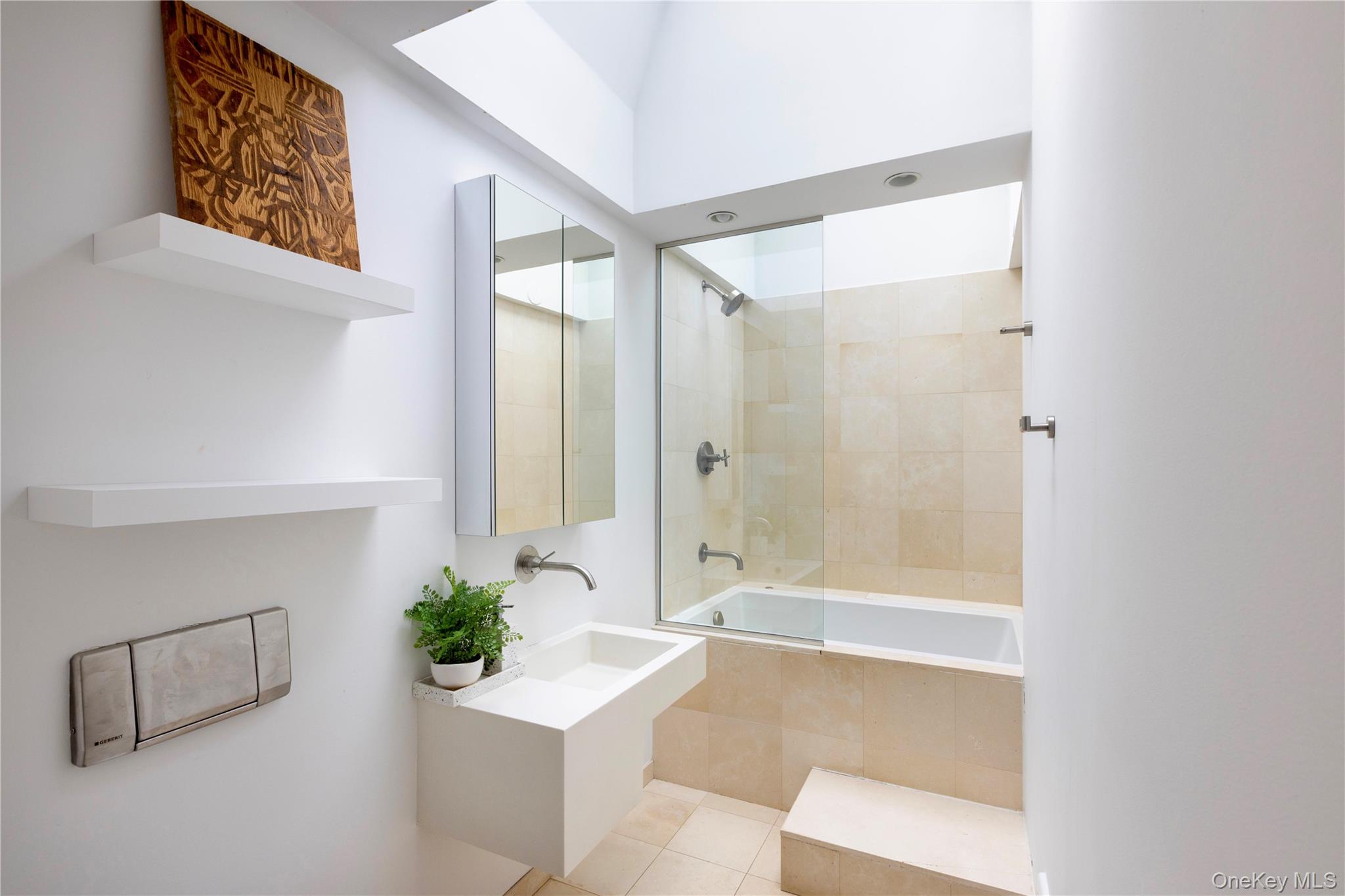 39 Hornbeck Road Accord, NY 12404 - Photo 14 of 24 Full bath featuring vanity, tiled shower / bath combo, and light tile patterned floors