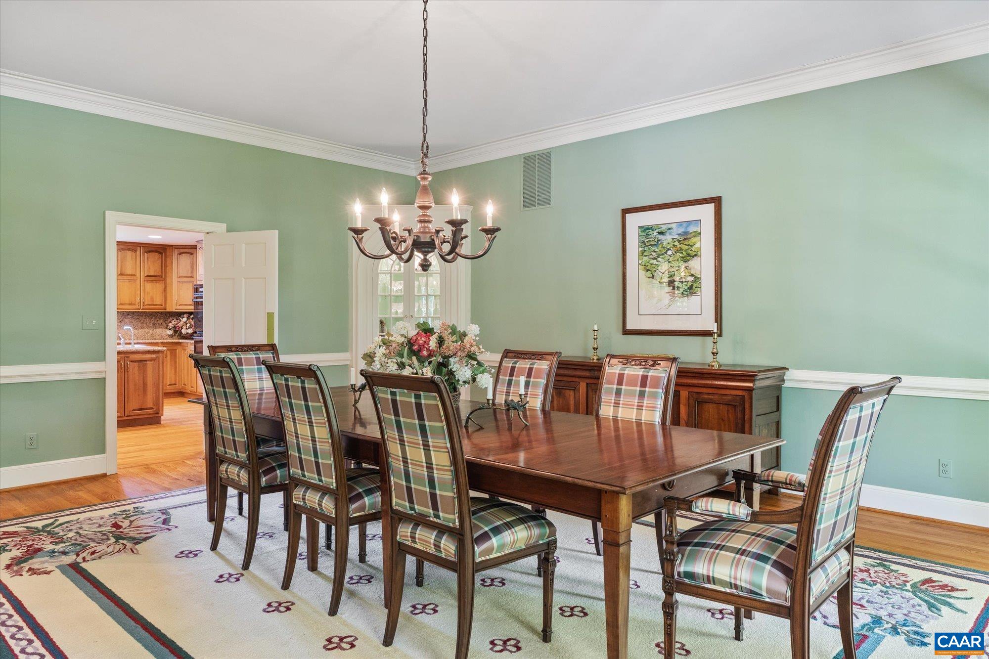 5190 Sugar Ridge Road Crozet, VA 22932 - Photo 31 of 69 a view of a dining room with furniture and chandelier