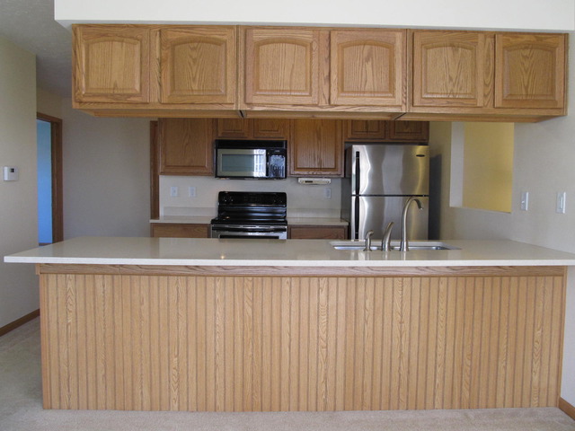 983 Kelly Lane, Unit 983 Sycamore, IL 60178 - Photo 6 of 25 a kitchen with stainless steel appliances granite countertop a refrigerator and cabinets