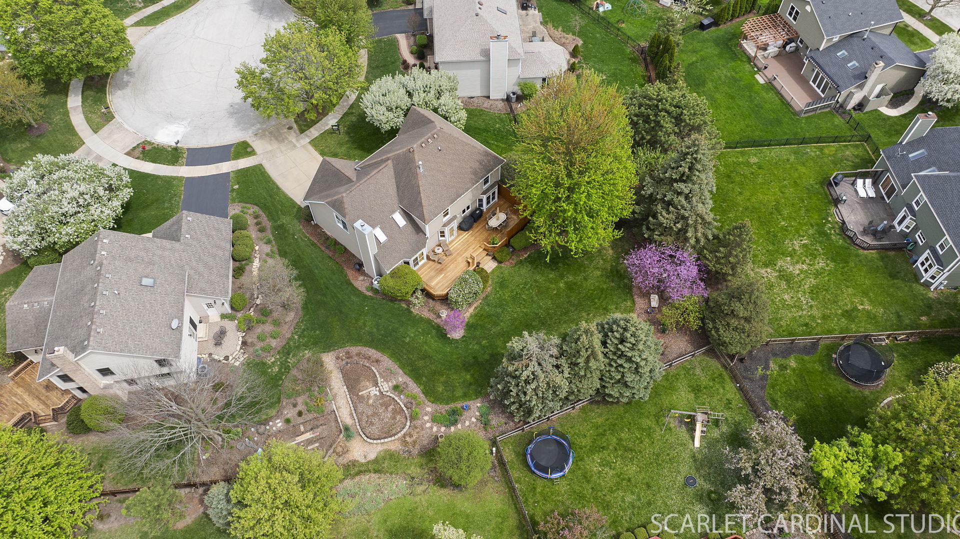 2565 Thornley Court Aurora, IL 60504 - Photo 50 of 59 an aerial view of a house with garden space and street view