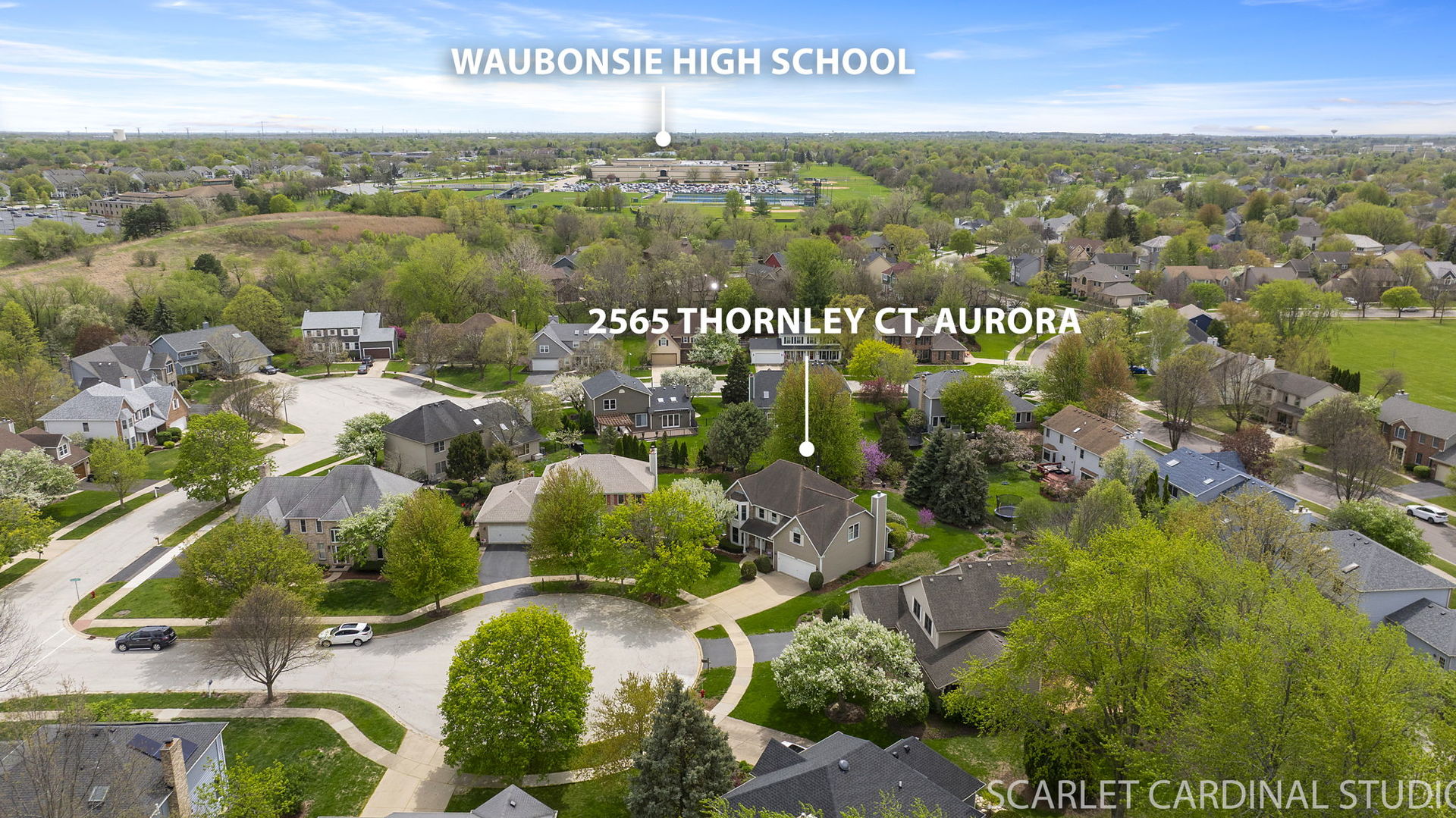 2565 Thornley Court Aurora, IL 60504 - Photo 54 of 59 an aerial view of residential houses with outdoor space