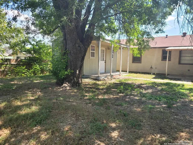 a backyard of a house