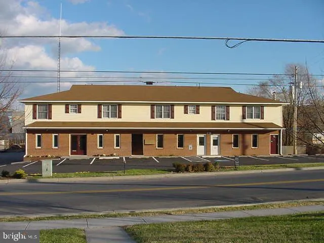 a front view of a building