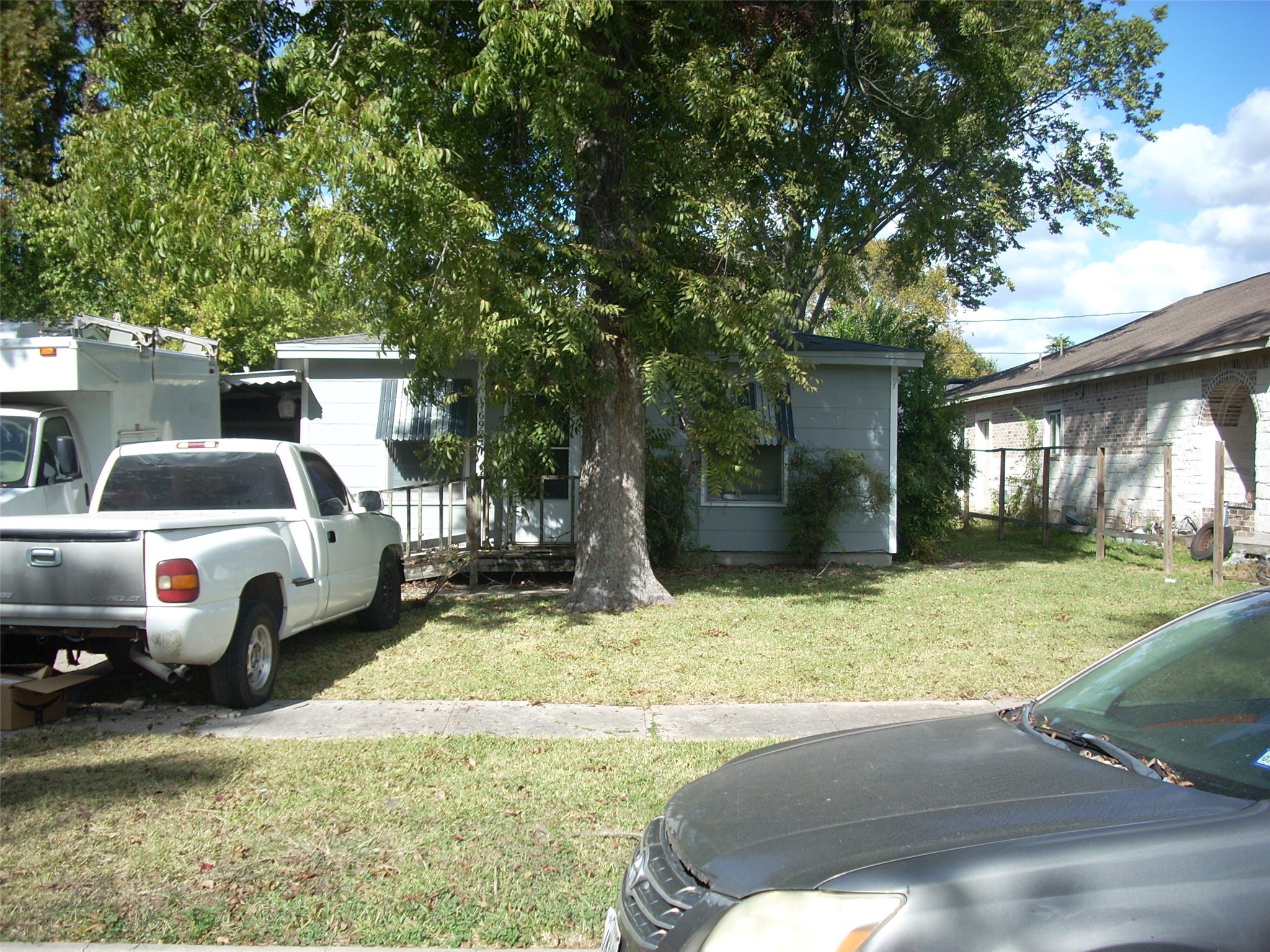 a view of a house with a patio