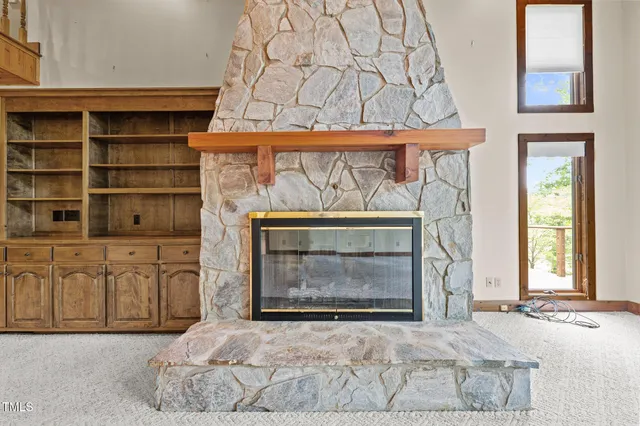 a bath tub sitting in a bathroom