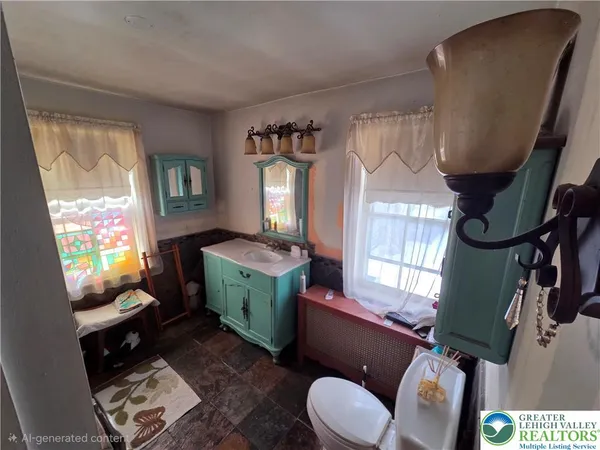 a room with furniture