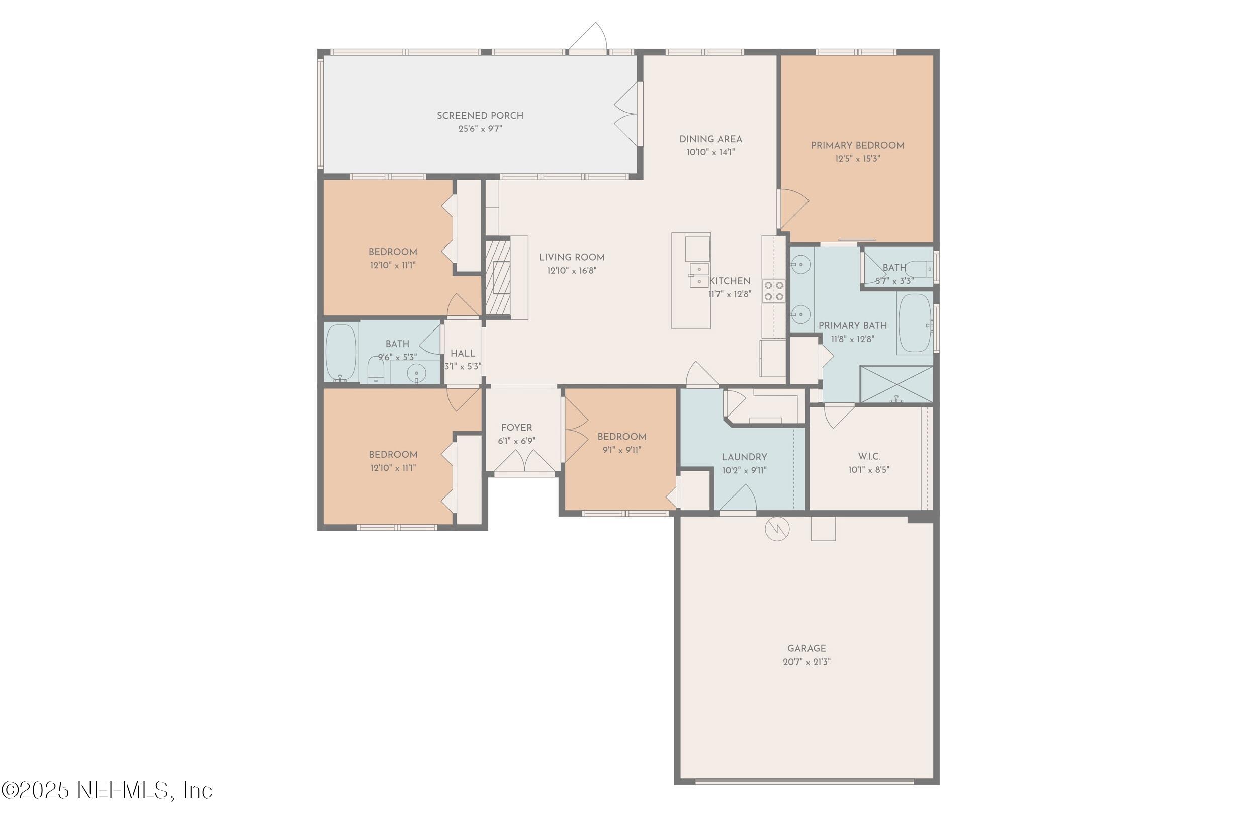 128 Santa Rosa Street Florahome, FL 32140 - Photo 57 of 57 a picture of a floor plan