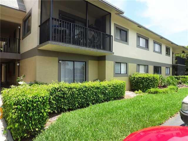 a view of a house with many windows plants and palm trees