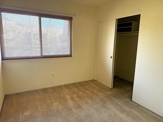 an empty room with a window