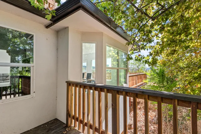 a house with trees in the background
