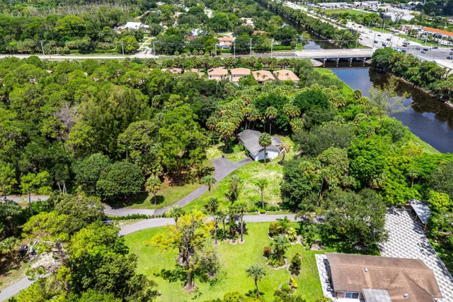 a view of a lake with a house