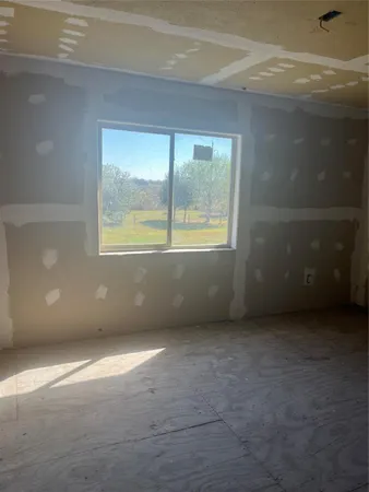 an empty room with a window