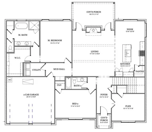 a picture of a wall with a white building