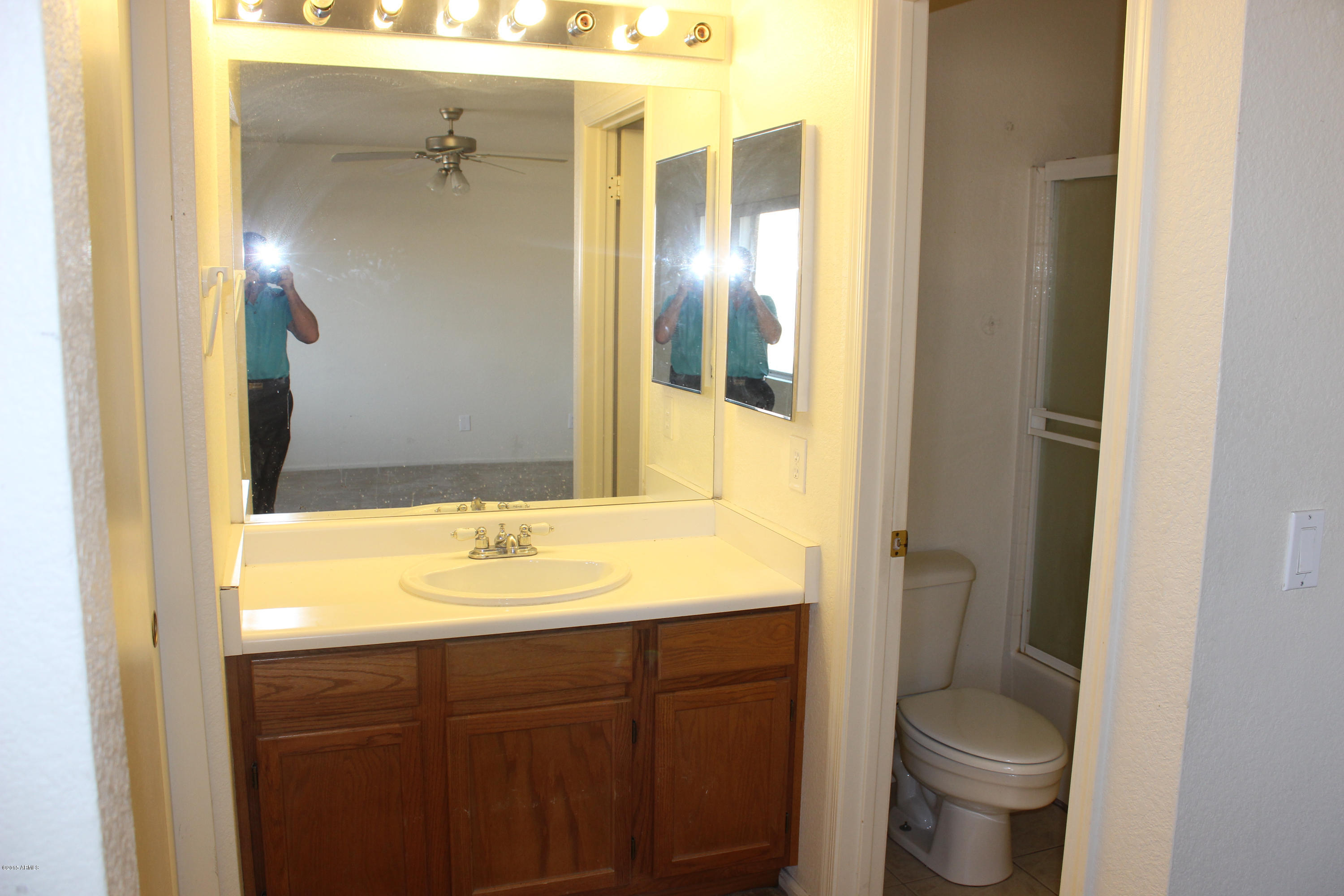 5028 Casper Road Mesa, AZ 85205 - Photo 24 of 33 a bathroom with a granite countertop sink toilet and shower