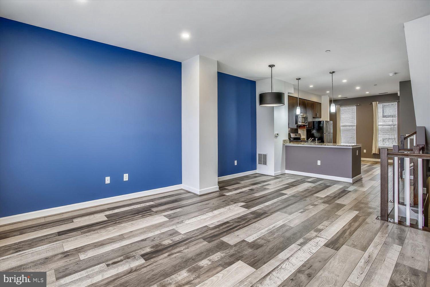 2526 Sheridan Road Southeast Washington, DC 20020 - Photo 7 of 24 Modern space with striking blue accent wall.