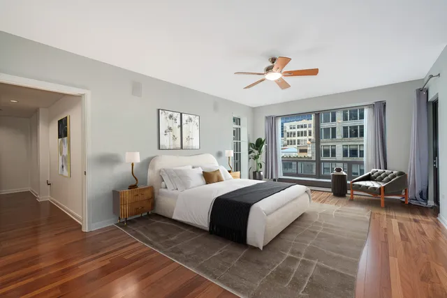 a bathroom with a sink vanity and a mirror