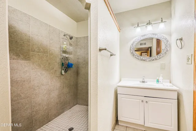 front view of a house with a patio