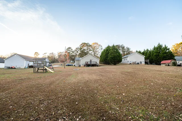 a view of a street with houses
