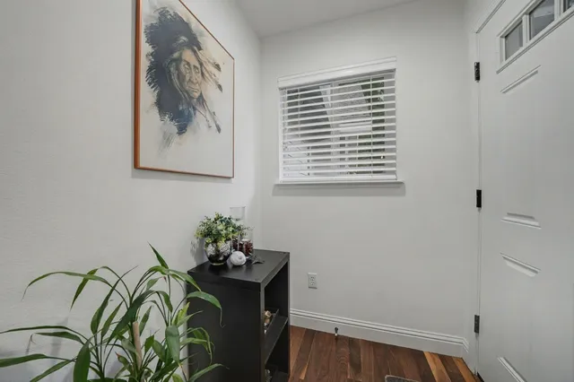 a view of dining room and window