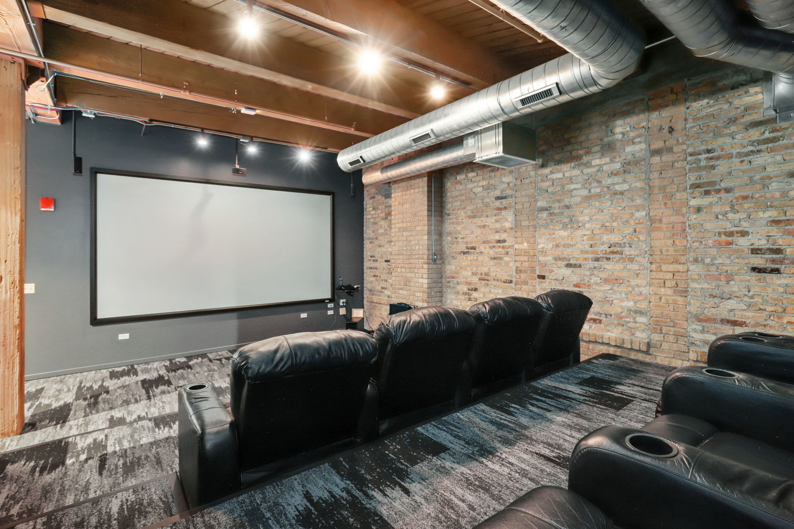 1040 West Adams Street, Unit 224 Chicago, IL 60607 - Photo 25 of 32 a living room with couches rug and a flat screen tv