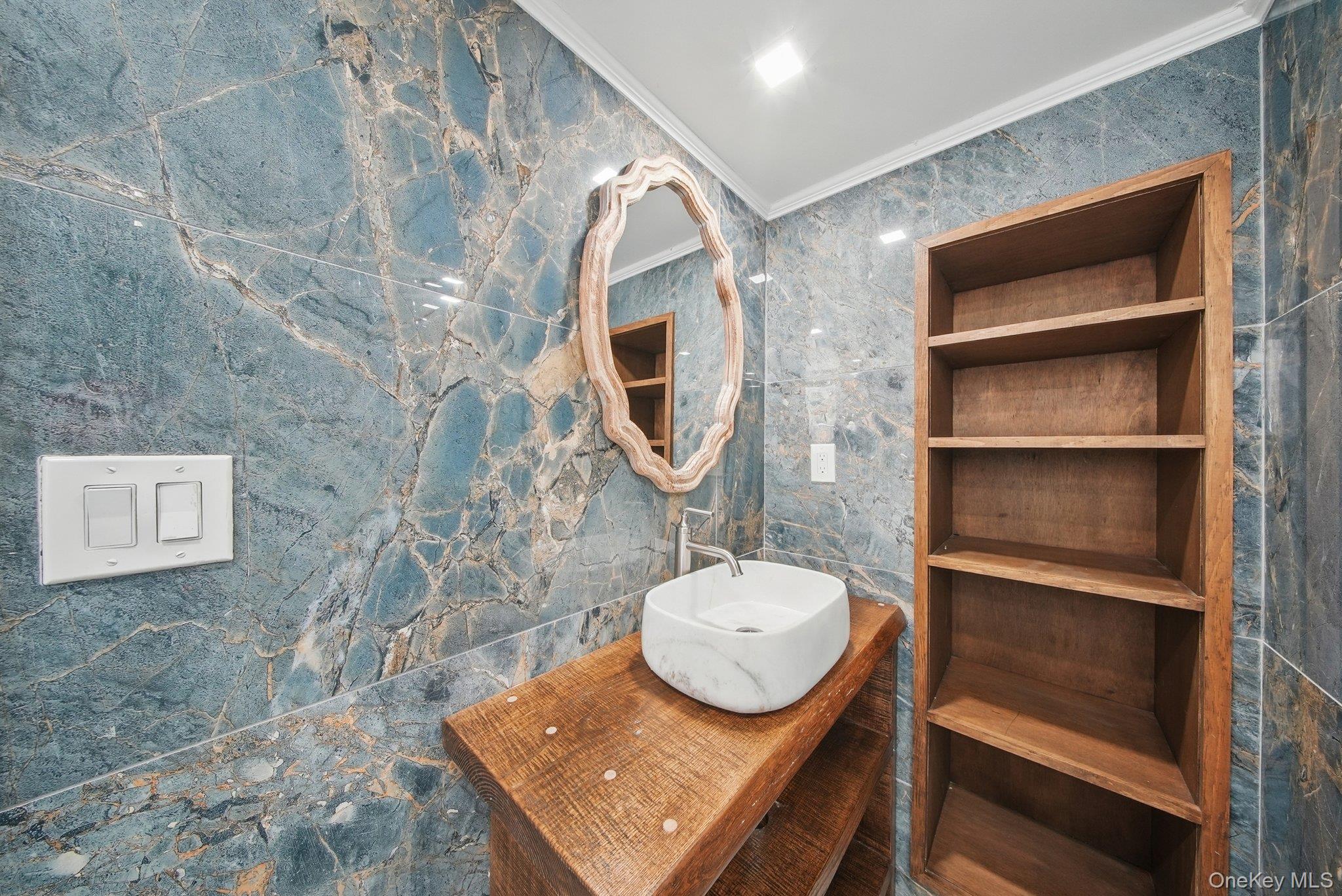 206 High Road Glen Spey, NY 12737 - Photo 13 of 42 a bathroom with a sink and a mirror