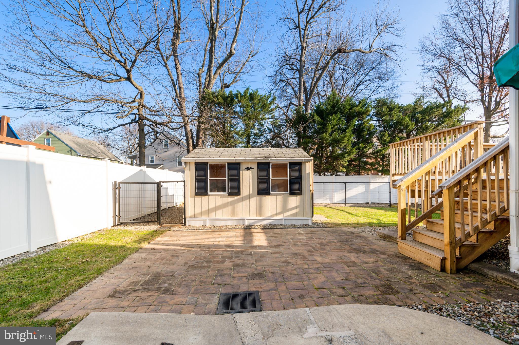 6503 Eastern Parkway Baltimore, MD 21214 - Photo 39 of 45 Back Patio with Shed