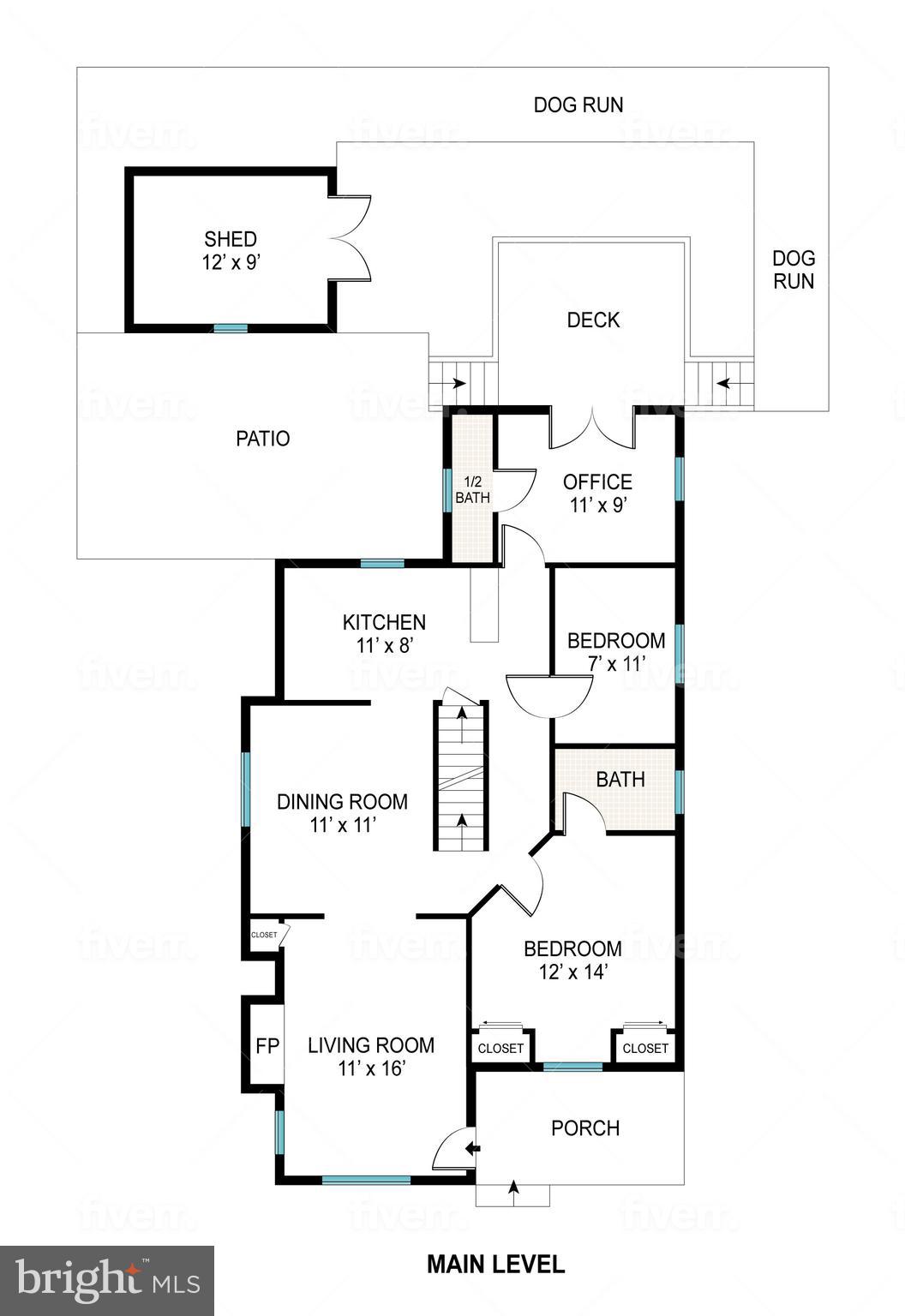 6503 Eastern Parkway Baltimore, MD 21214 - Photo 43 of 45 Main Level Floor Plan