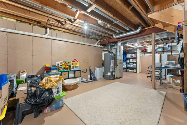 a view of a balcony with wooden floor