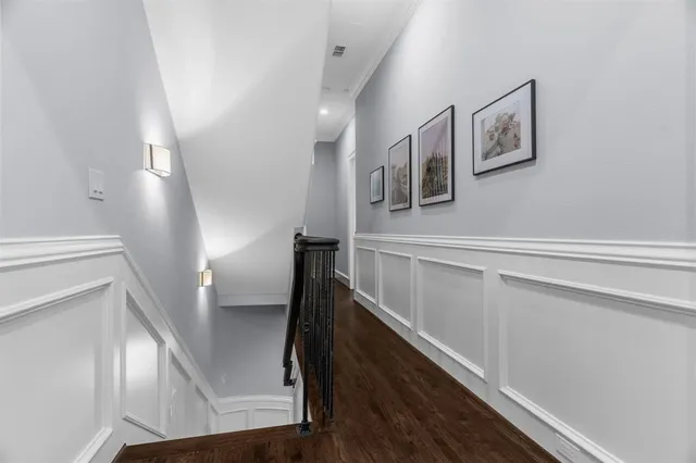 a view of hallway with stairs