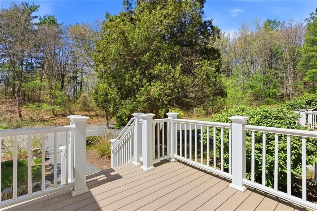 46 Willow Ridge Drive, Unit 46 Bridgewater, MA 02324 - Photo 17 of 40 a view of balcony with wooden floor and fence