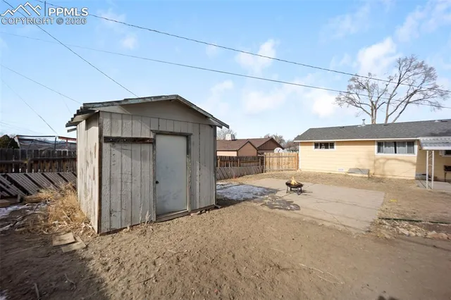a view of a house with a patio
