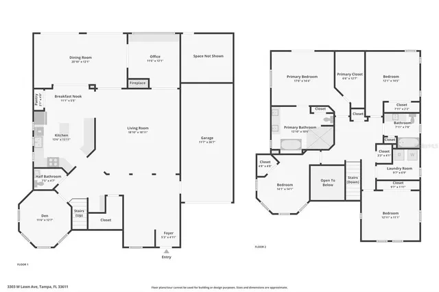 $1,439,000 | 3303 West Lawn Avenue, Tampa, FL 33611