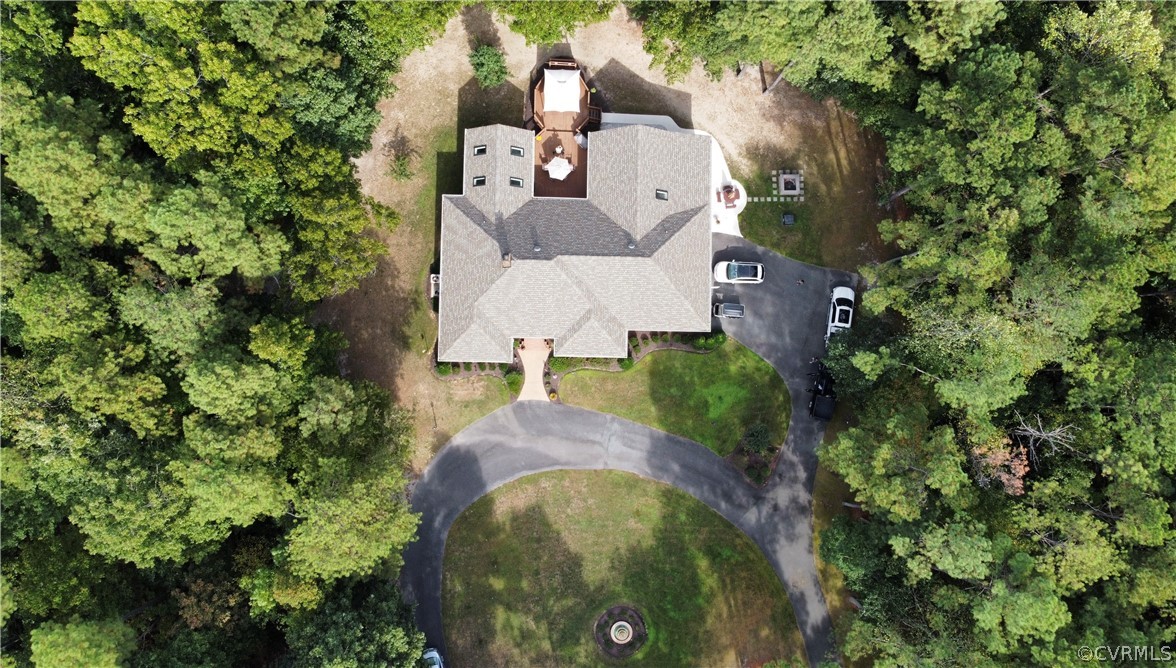 13030 River Road Chesterfield, VA 23838 - Photo 50 of 50 an aerial view of a house with a yard and trees all around