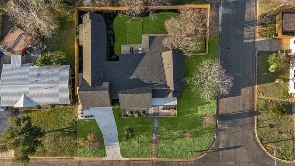 an aerial view of multiple house
