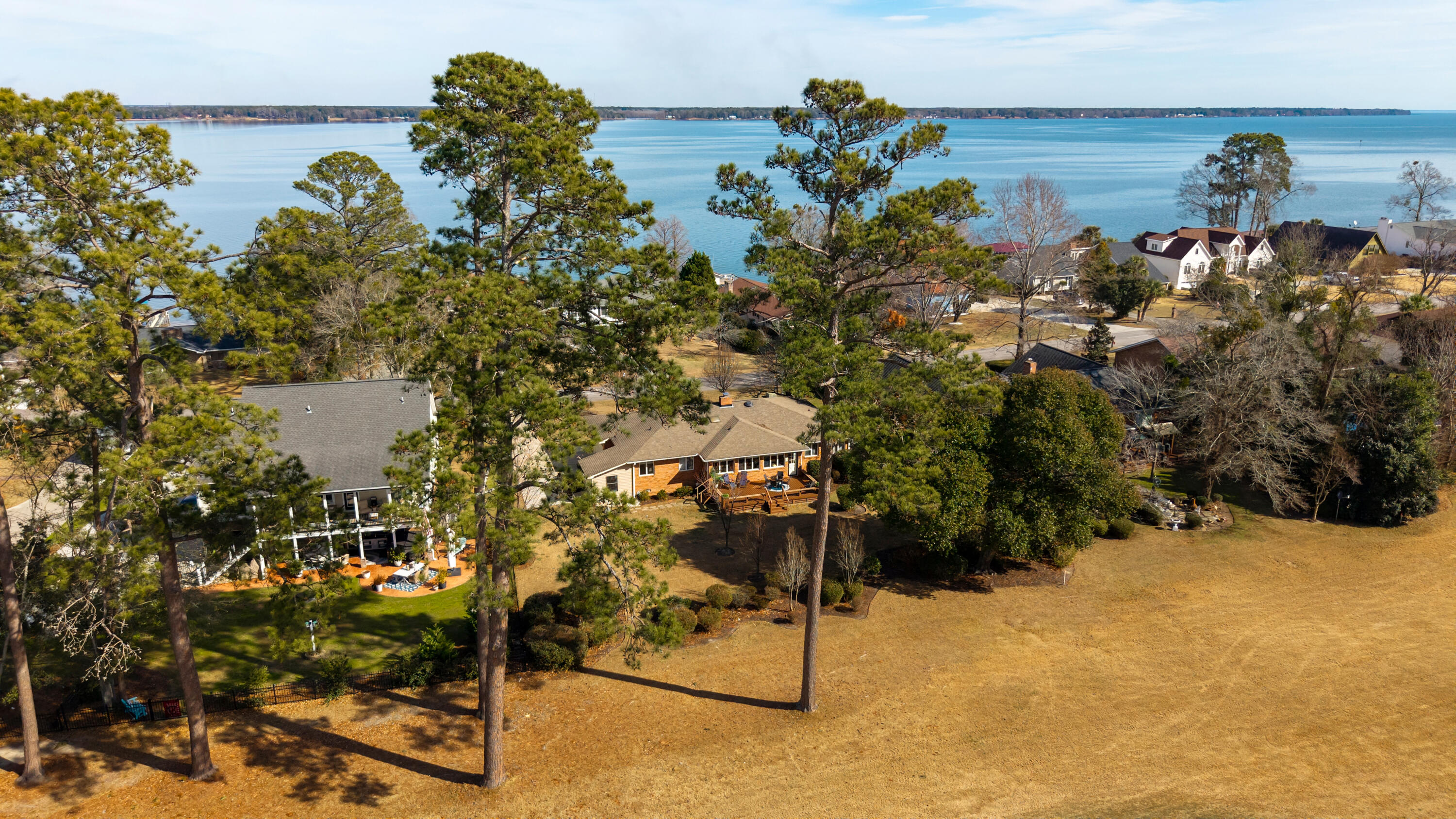 612 Santee Drive Santee, SC 29142 - Photo 11 of 48 2026 drone back of house, golf course &
