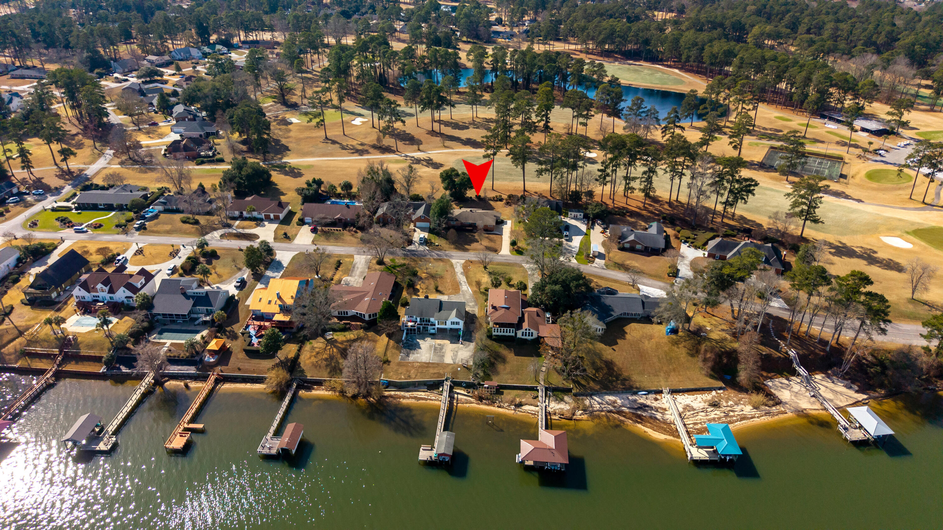 612 Santee Drive Santee, SC 29142 - Photo 12 of 48 2026 drone house & neighborhood
