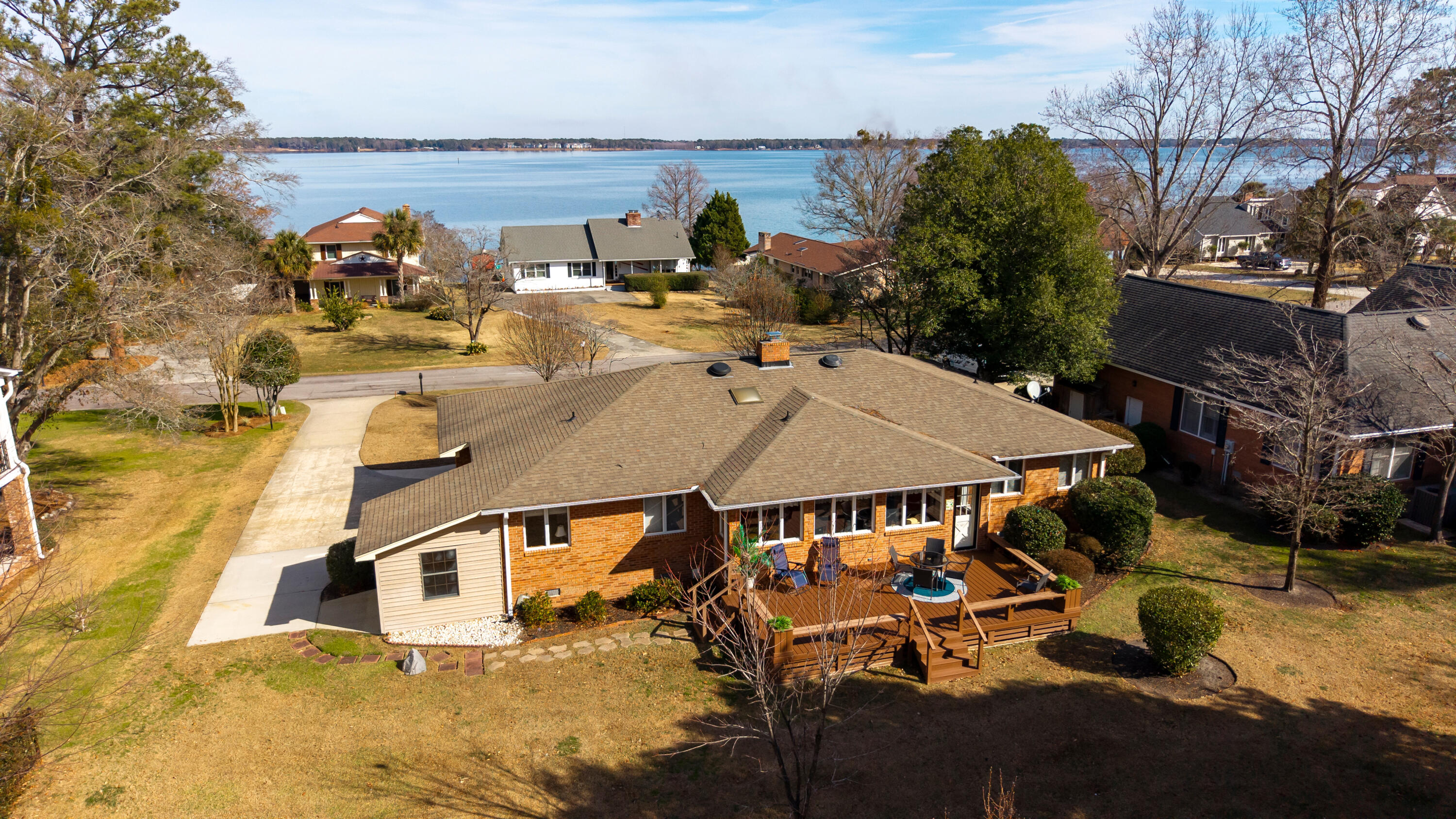 612 Santee Drive Santee, SC 29142 - Photo 10 of 48 2026 drone back of house & deck