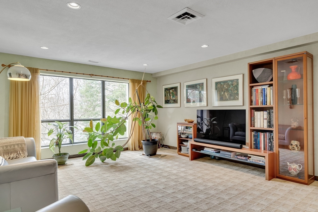405 Langley Road, Unit 6 Newton, MA 02459 - Photo 5 of 42 a living room with furniture and a potted plant