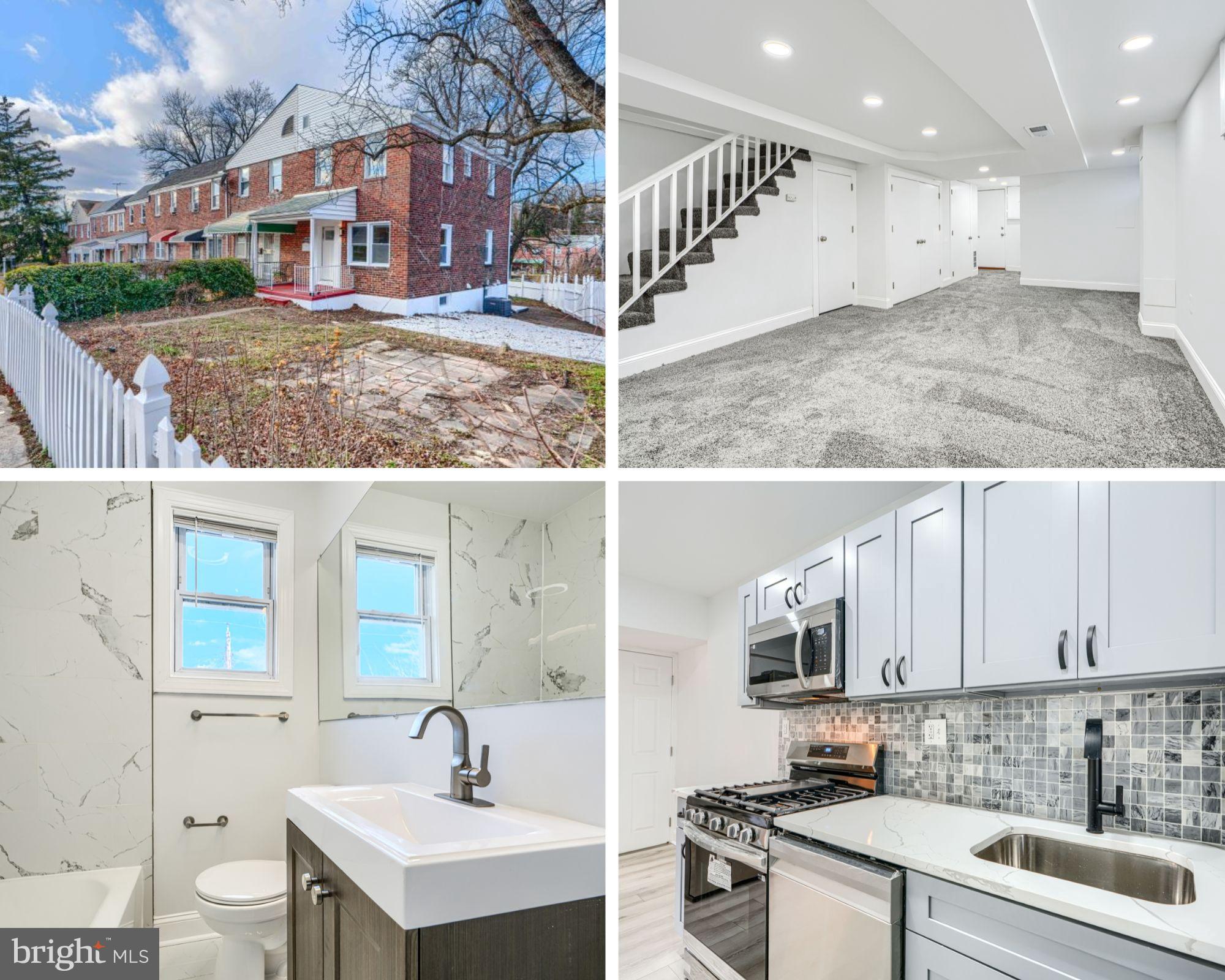 a view of kitchen with sink microwave and stove