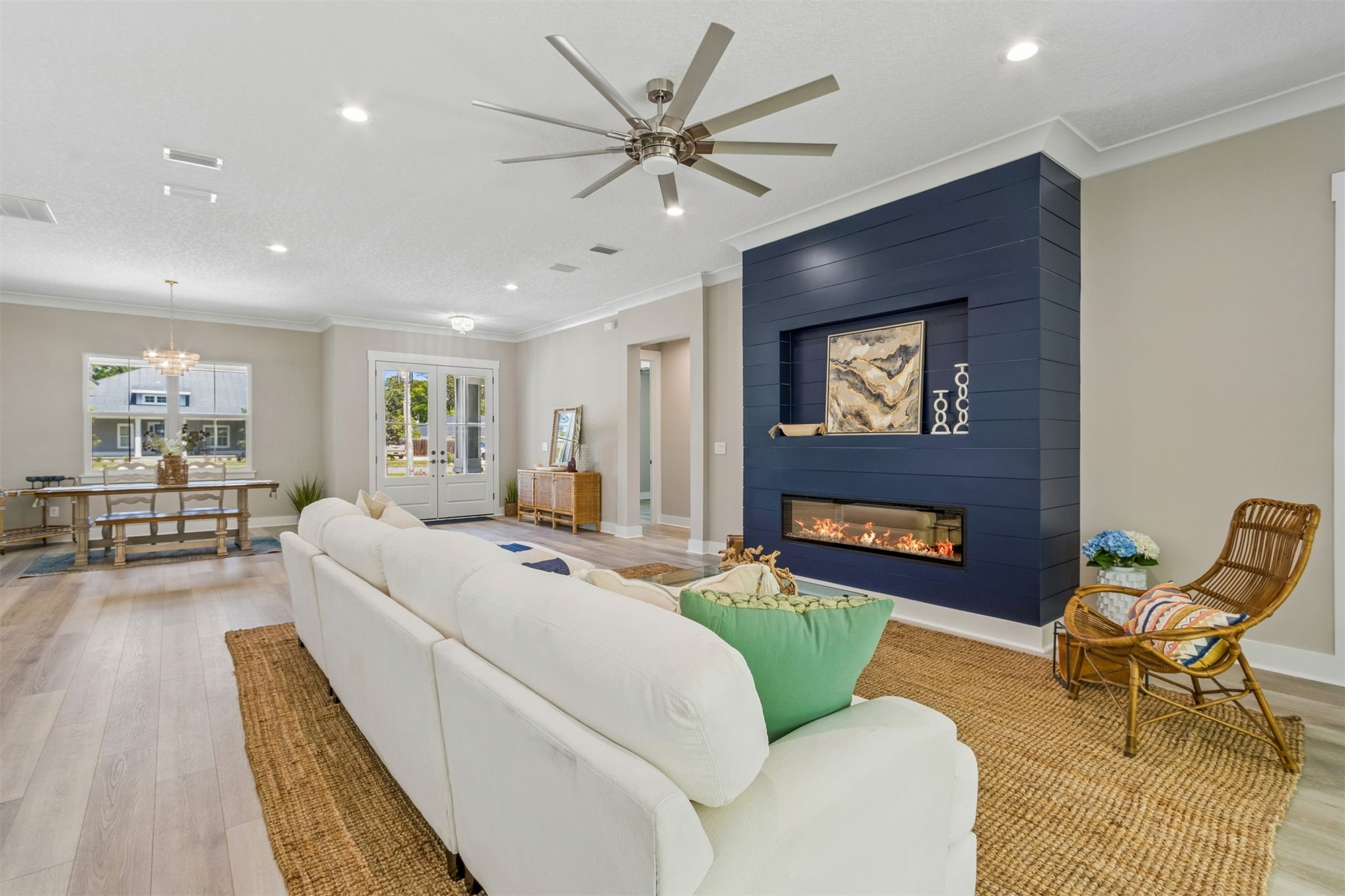 96050 Captains Pointe Road Yulee, FL 32097 - Photo 10 of 36 a living room with furniture and a fireplace