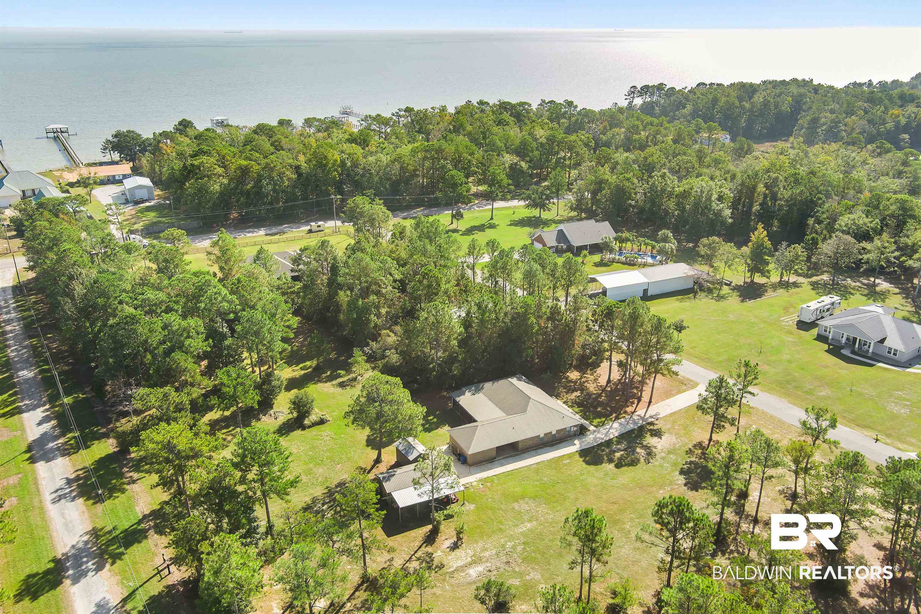 3010 Drag Strip Lane Coden, AL 36523 - Photo 40 of 44 Aerial view featuring a water view