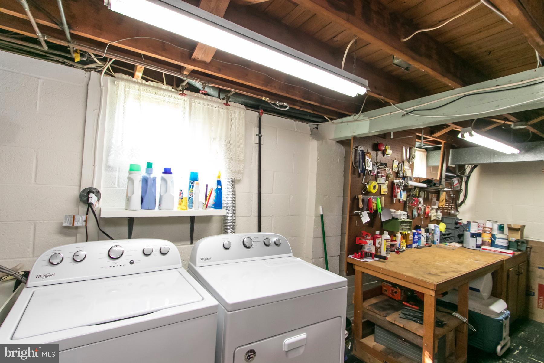 805 Johns Road Cherry Hill, NJ 08034 - Photo 22 of 26 Laundry area - Work Bench area - in basement
