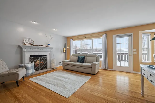 a view of a swimming pool with a yard